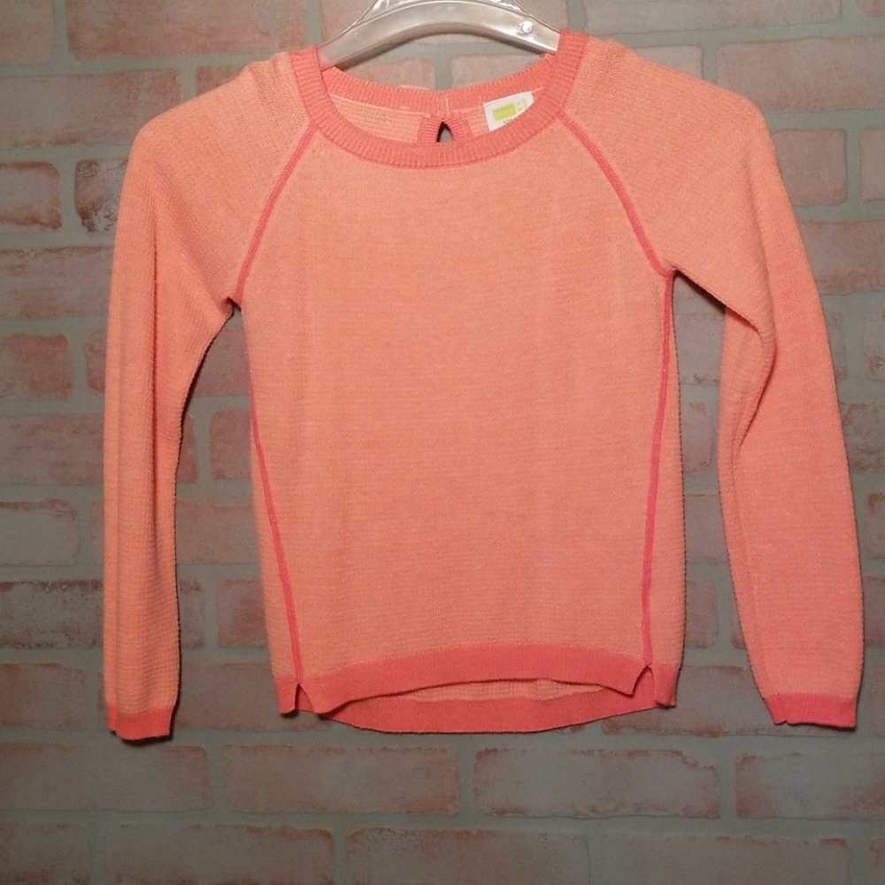 Bright Orange Girls Knit Sweater